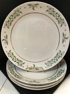 【送料無料】キッチン用品・食器・調理器具・陶器　ギブソン磁器中国ホリデーチャームディナープレートクリスマスホリーベリー4 GIBSON Porcelain China HOLIDAY CHARM Dinner Plates 10” Christmas Hollyberry