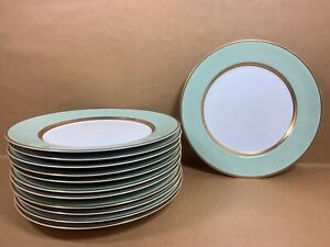 【貨物輸送無料】勝手もと装置・食器・膳立て手道具・瀬戸もの のロットフィッツフロイドルネッサンスミントグリーンディナープレートグッドコンディションLot of 12 - Fitz \u0026amp; Floyd Renaissance Mint Green DINNER Plates - Good Condit