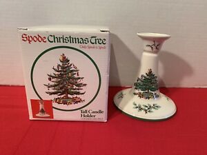 【送料無料】キッチン用品・食器・調理器具・陶器　スポデクリスマスツリーシングルローソク足箱入りオレ所有ヴィンテージSpode CHRISTMAS TREE 5” SINGLE CANDLESTICK Boxed Ore-owned Vintage
