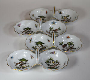 キッチン用品・食器・調理器具・陶器 ヘレンドロスチャイルドバードダブルソルト4 Herend Rothschild Bird Double Salts