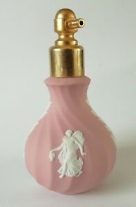 【貨物輸送無料】御厨子所装具・食器・膳だて物の具・瀬戸もの ウェジウッドピンクジャスパーウェアダンスアワーズ香料ボトルレアWedgwood Pink Jasperware Dancing Hours Perfume Bottle RARE