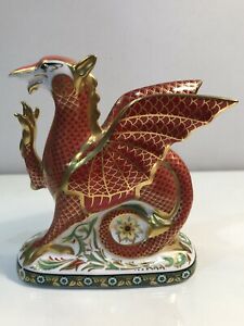【貨物輸送無料】勝手もと属具・食器・煮炊き物の具・瀬戸もの ロイヤルクラウンダービー株式会社版ウェールズ火竜第一素質ゴールド声遣いRoyal Crown Derby Ltd. Edition Welsh Dragon 1st Quality 22k Gold Accents キッズ用食器-食器・カトラリー・グラス