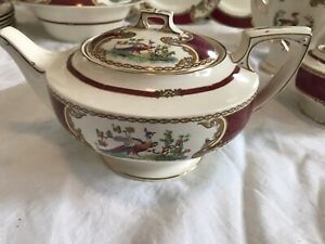 【送料無料】キッチン用品・食器・調理器具・陶器　チェルシーバードレッド、ミオットスタッフォードシャーティーポット1 Chelsea Bird Red, Myott Staffordshire Teapot i｜hokushin