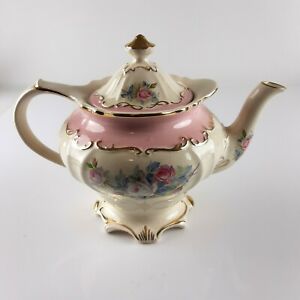 キッチン用品・食器・調理器具・陶器 ヴィンテージサドラーイングリッシュティーポットモデルピンクローズゴールドVintage Sadler English Teapot Model No. 2949 Pink Roses gold