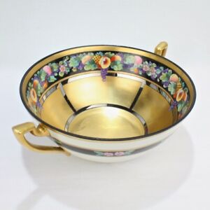 【送料無料】キッチン用品・食器・調理器具・陶器　大きな不動産手塗装ピッカード中国ハンドルボウルリモージュブランクLarge Estate Hand Painted Pickard China 2 Handle Bowl - Limoges Blank PC｜hokushin 57,588円
