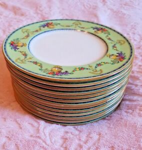 【送料無料】キッチン用品・食器・調理器具・陶器 アンティークハンド塗装コードン中国モルバーンプレート13 ANTIQUE HAND PAINTED CAULDON CHINA MALVERN PLATES 1904-1920 81/8
