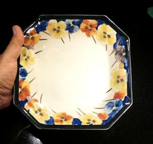 【貨物輸送無料】勝手もと装置・食器・膳立て物の具・瀬戸もの 見目麗しいレアロイヤル・ロイヤル・ドートン・パンジー・サービング・ボウルBeautiful Rare Royal Doulton Pansy Serving Bowl