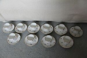 キッチン用品・食器・調理器具・陶器 キンバリーバイヘレンドセットオブデミタッセカップソーサーKIMBERLY by HEREND Set of 10 Demitasse Cups Saucers 709 MF