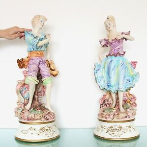 【送料無料】キッチン用品・食器・調理器具・陶器　ヴィンテージフィギュアイタリアカポディモンテ巨大インチトップ磁器イタリアレディガールVintage Figurine ITALIAN CAPODIMONTE HUGE! 27 Inch TOP Porcelain Italy Lady Girl 102,990円
