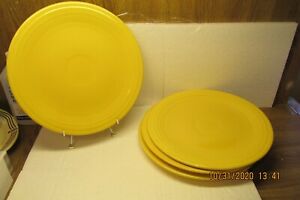 【送料無料】キッチン用品・食器・調理器具・陶器　ヴィンテージホーマーラフリンフィエスタ古い黄色ランチョンプレート4 Vintage Homer Laughlin Fiesta Older Yellow 9 1/2 Luncheon Plates