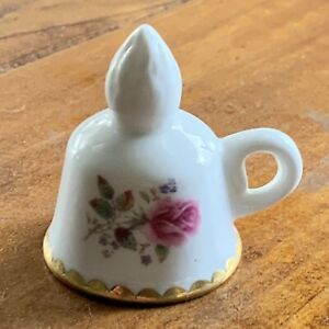 【送料無料】キッチン用品・食器・調理器具・陶器　ヴィンテージコールポートミニチュアキャンドルスナッファーギルト仕上げバーベックローズVintage Coalport Miniature Candle Snuffer Gilt Finish Birbeck Rose