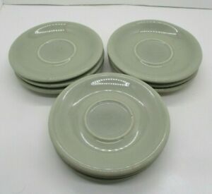 【送料無料】キッチン用品・食器・調理器具・陶器　ラッセルライトグレーグリーンソーサーヴィンテージ9 Russel Wright Grey Green Saucers Vintage