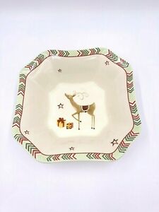 【送料無料】キッチン用品・食器・調理器具・陶器　スポデクリスマスジュビリートナカイディープスクエアサービングボウルSpode Christmas Jubilee 9” Reindeer Deep Square Serving Bowl