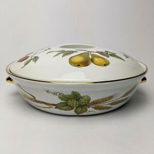 【送料無料】キッチン用品・食器・調理器具・陶器　ロイヤルウスターエヴェシャムゴールドキャセロールディッシュリッドRoyal Worcester Evesham Gold Casserole Dish & Lid