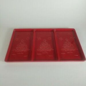 【送料無料】キッチン用品・食器・調理器具・陶器 シュル・ラ・テーブル・クリスマス・サービング分割プレート長方形の土器ポルトガルSur La Table Christmas serving 3 divided plate rectangular Earthenware Portugal