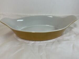 【送料無料】キッチン用品・食器・調理器具・陶器　ヴィンテージセルチストーンウェアオーバルマスタードキャセロールベーキングディッシュポルトガで作られましたVintage Cerutil Stoneware Oval　mustard Casserole Baking Dish Made in
