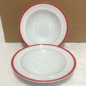 【送料無料】キッチン用品・食器・調理器具・陶器　ロットオブウィリアムズソノマレッドブラッセリースープパスタボウルLot of 2 Williams Sonoma Red Brasserie 9 Soup/Pasta Bowls T12