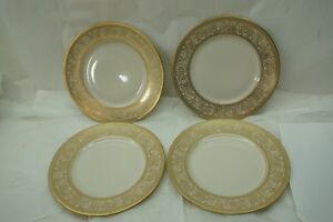 【送料無料】キッチン用品・食器・調理器具・陶器　フランシスコ会中国ルネッサンス金模様パンプレートセットFRANCISCAN CHINA RENAISSANCE GOLD PATTERN BREAD PLATES 6.25in SET OF 4 USA d