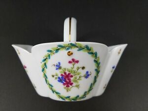 【送料無料】キッチン用品・食器・調理器具・陶器　ハビランド・リモージュ処理バスケット・ヴューパリインチフランスガラスHAVILAND Limoges Handled Basket VIEUX PARIS 5.25 Inch France 88 VGUC Glazed