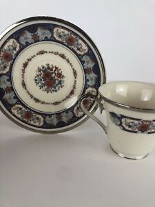 【送料無料】キッチン用品・食器・調理器具・陶器　レノックス間奏曲プラチナトリム中国カップとソーサーセットLenox Interlude Platinum Trim China 1 Cup And Saucer Set