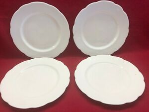 【送料無料】キッチン用品・食器・調理器具・陶器　ホワイトボーンチャイナセットプレートWhite Bone China Set of 4 Plates 21.5 cm
