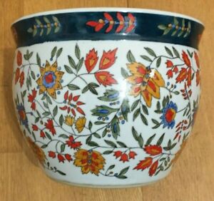 【送料無料】キッチン用品・食器・調理器具・陶器　ヴィンテージキュードスハンドメイドと塗装ポルクランプランターVINTAGE KEWDOS HAND MADE AND PAINTED PORCLAIN PLANTER