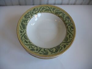 【送料無料】キッチン用品・食器・調理器具・陶器　アメリカンアトリエボタニカルフラットリムスープボウルS/6 American Atelier Botanical Flat rim Soup Bowls 9 1/4 AA