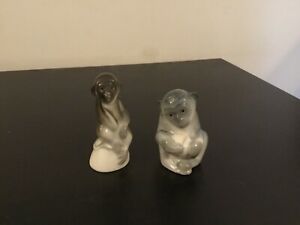 【送料無料】キッチン用品・食器・調理器具・陶器 ロモノソフロシア語×小さなサルLomonosov Russian - 2 x small monkeys