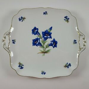 【送料無料】キッチン用品・食器・調理器具・陶器　ハッチェンロイターマドレーヌプラッタードイツフローラルゴールドゴールドハンドペイントHutschenreuther Madeleine Platter Germany Floral Gold Gilded Hand Painted