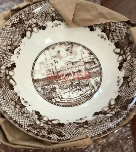 【送料無料】キッチン用品・食器・調理器具・陶器　ニュージョンソンブロの歴史的なアメリカボウルチャイナイングランドニューヨーク嚢胞New Johnson Bro's Historic America 1 Bowl China England New York Cystal Place