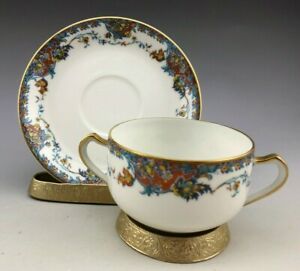 【送料無料】キッチン用品・食器・調理器具・陶器　リモージュ・ハビラン・フランスペイズリー・ブイヨンカップとソーサーLimoges Haviland France Paisley Bouillon Cup and Saucer 14,585円