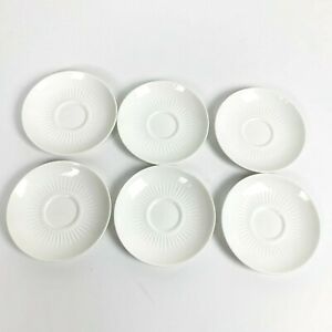 【送料無料】キッチン用品・食器・調理器具・陶器　ウェジウッドギャラクシー真の白い骨中国ティーカップソーサーセットリブロットWedgwood Galaxie True White Bone China 5 3/4 in Tea Cup Saucers Set 6 Ribbed Lot 14,785円
