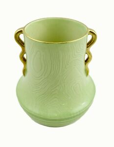 【送料無料】キッチン用品・食器・調理器具・陶器　カールトンウェアアールデコグリーンゴールドハンドル花瓶形状ヴィンテージCarlton Ware Art Deco Green Gold Handles Vase 1925 E Shape Vintage 13,986円