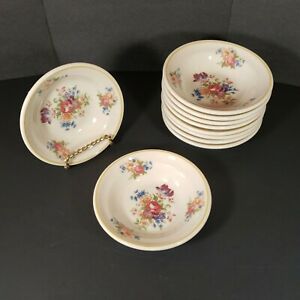 【送料無料】キッチン用品・食器・調理器具・陶器　ヴィンテージセットシラキュースコロニアルフローラルデザートボウルレストラン用品Vintage Set of 10 Syracuse Colonial Floral Dessert Bowls Restaurantware 14,186円
