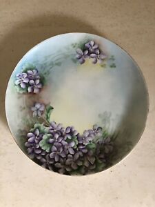 【送料無料】キッチン用品・食器・調理器具・陶器　ジェラール・リモージュプレートライラックパープルゴールド??署名GDA GERARD LIMOGES PLATE Lilac Purple Gold~ ~ 8.5” Signed!