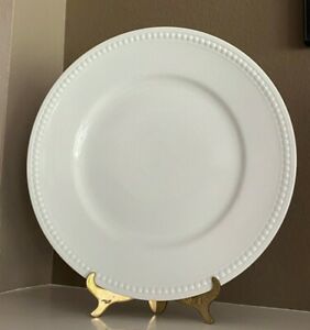 【送料無料】キッチン用品・食器・調理器具・陶器　フィッツとフロイド毎日の白ディナープレートビーズエッジ磁器Set of 4~Fitz and Floyd~Everyday White~Dinner Plates~Beaded Edge~Porcelain~EUC