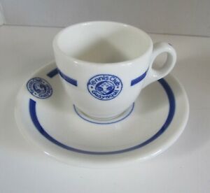 【送料無料】キッチン用品・食器・調理器具・陶器　ヴィンテージグアヤキルテニスクラブエスプレッソカップソーサーウォーカー中国デミタッセVintage Guayaquil Tennis Club Espresso Cup Saucer Walker China Demitasse