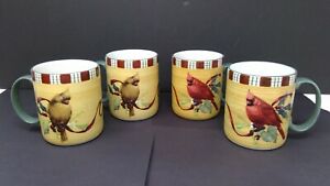 【送料無料】キッチン用品・食器・調理器具・陶器　レノックス冬の挨拶毎日カーディナルマグのセットLenox Winter Greetings Everyday Set of 4 Cardinal Mugs