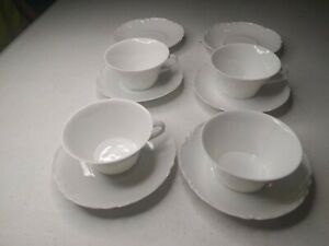 【送料無料】キッチン用品・食器・調理器具・陶器　ハビランド・フランス・ホワイトランソンデミタッセカップソーサー?カップ?ソーサーHaviland France White Ranson Demitasse Cups & Saucers ? 4 Cups ? 6 Saucers