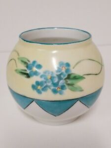 【送料無料】キッチン用品・食器・調理器具・陶器 アンティーク磁器リモージュボウル花瓶手絵を描いた私を忘れて署名入りページAntique Porcelain LIMOGES BOWL VASE HAND PAINTED Forget me nots Signed E Page