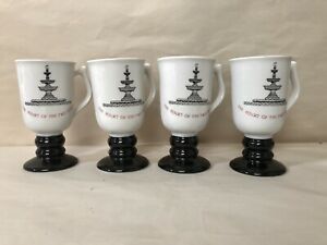 【送料無料】キッチン用品・食器・調理器具・陶器　シスターズホールトールアイリッシュコーヒーフットマグセットのヴィンテージコートVintage COURT OF TWO SISTERS Hall Tall Irish Coffee Footed Mugs 1272 4-Set USA