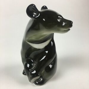 【送料無料】キッチン用品・食器・調理器具・陶器　ロシア帝国ロモノソフ磁器彫刻クマカブレアRussian Imperial Lomonosov Porcelain Sculpture Bear Cub LFZ Rare 5.5