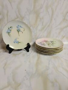 【送料無料】キッチン用品・食器・調理器具・陶器　アンティークハビランドフランス手描き装飾版のセットSet Of 6 Antique Haviland France 1894-1931 Handpainted Decorative Plates