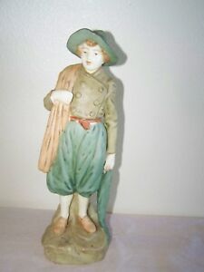 【送料無料】キッチン用品・食器・調理器具・陶器　ロイヤルダックス少年魚Royal Dux Boy With Fish