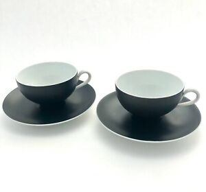【送料無料】キッチン用品・食器・調理器具・陶器　スペインのビダソアイベリアマットブラックカップとソーサーセットBidasoa of Spain Iberia Matte Black Cup and Saucer set of 2