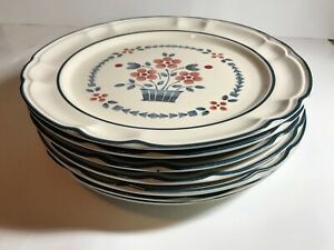【送料無料】キッチン用品・食器・調理器具・陶器　ハースサイド、カンバーランドブランブルベリーディナープレートのストーンウェアのセットSet of 7 Stoneware by Hearthside, Cumberland / Brambleberry Dinner Plates 10.5