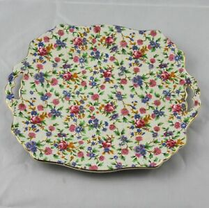 【送料無料】キッチン用品・食器・調理器具・陶器　ロイヤルウィントングリムウェイドオールドコテージチンツケーキデザートプレートイングランドRoyal Winton Grimwades Old Cottage Chintz Cake Dessert Plate 11 England