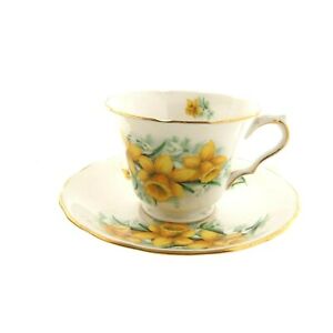 【送料無料】キッチン用品・食器・調理器具・陶器　ロイヤルケントスタッフォードシャーイングランド水仙ティーカップソーサーRoyal Kent Staffordshire England Daffodil Tea Cup Saucer