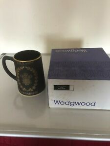 【送料無料】キッチン用品・食器・調理器具・陶器　ラブリーボックスウェドグウッドブラック玄武岩プリンスオブウェールズマグカップLOVELY BOXED WEDGWOOD BLACK BASALT PRINCE OF WALES MUG