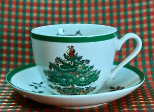 【送料無料】キッチン用品・食器・調理器具・陶器　スポデティーカップソーサークリスマスツリーSpode, Tea Cup & Saucer, Christmas Tree